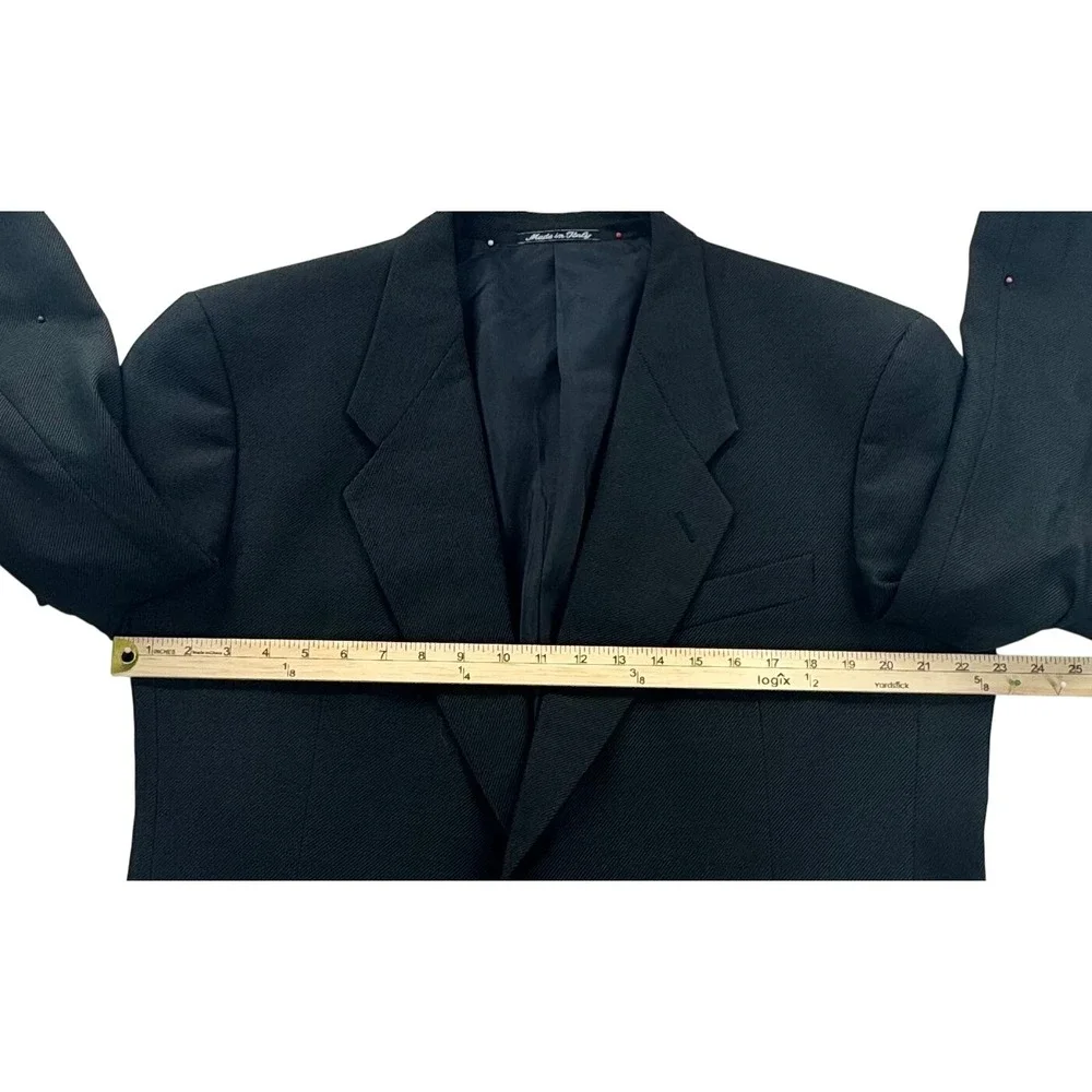 Giorgio Armani Le Collezioni 44L Suit Jacket 85% Virgin Wool Silk Italy